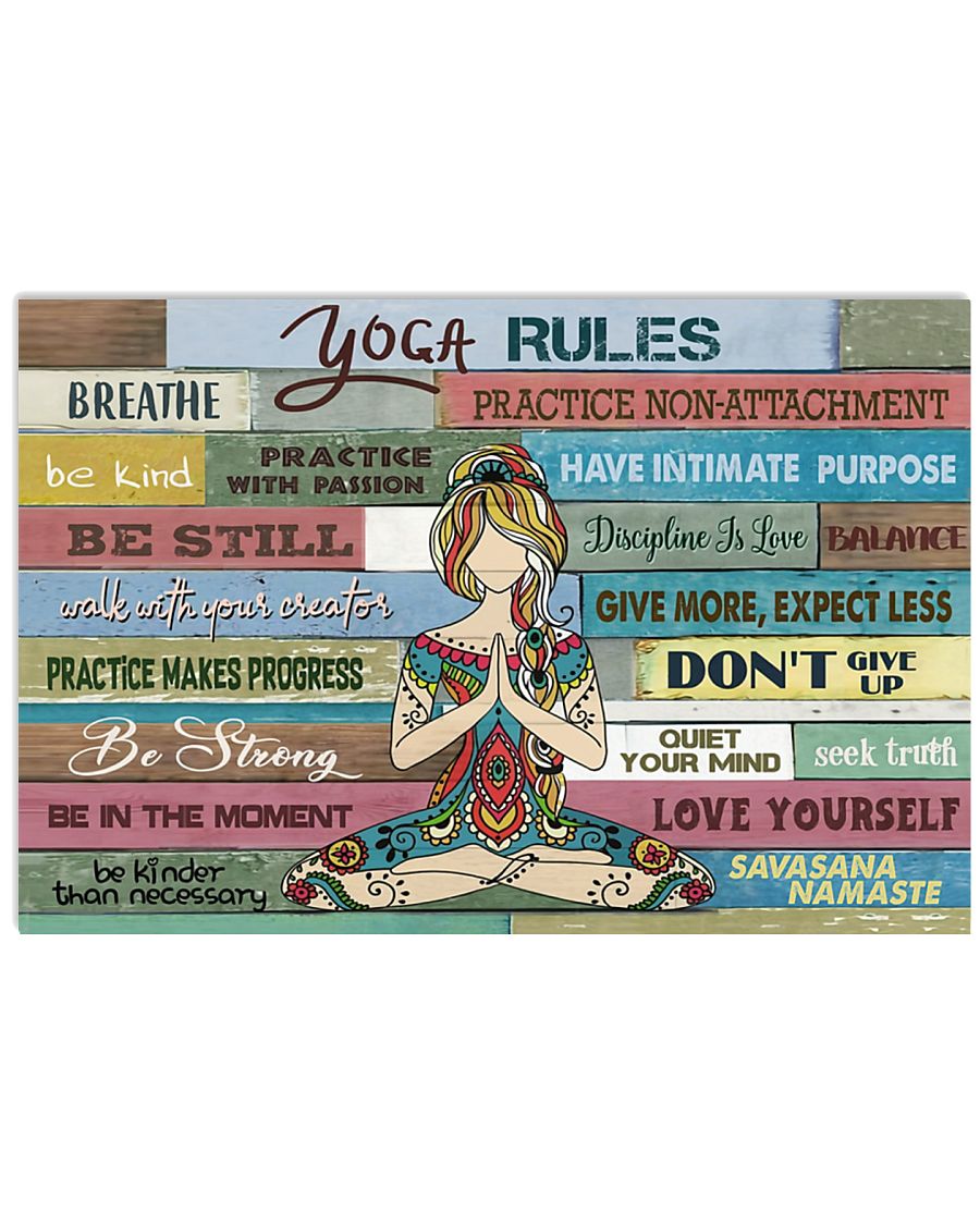 Yoga rules 17x11 Poster