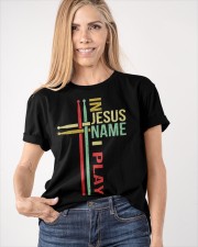 Drummer In Jesus Name I Play Classic T-Shirt apparel-classic-tshirt-lifestyle-front-100
