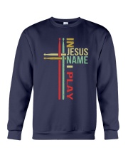 Drummer In Jesus Name I Play Crewneck Sweatshirt tile