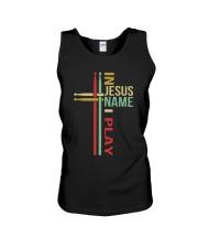 Drummer In Jesus Name I Play Unisex Tank tile