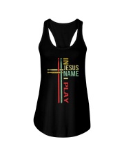 Drummer In Jesus Name I Play Ladies Flowy Tank tile