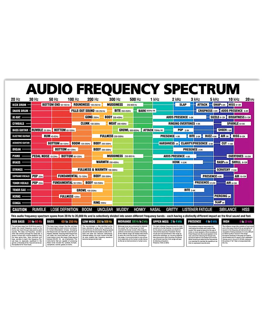DJ Audio Frequency Spectrum 17x11 Poster