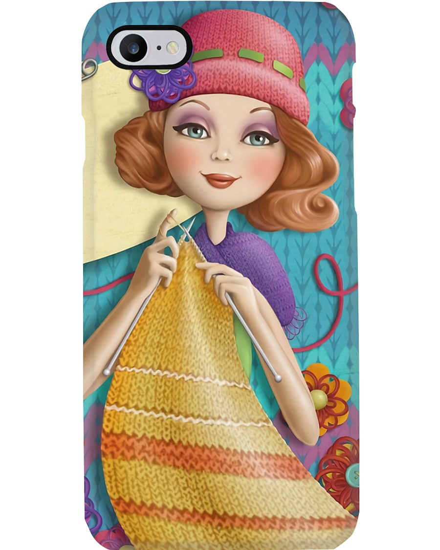 Crochet And Knitting Pretty Girl Phone Case