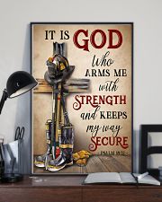Firefighter It Is God Who Arms Me With Strength 11x17 Poster lifestyle-poster-2