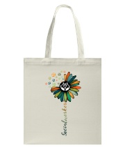 Social Worker Colorful Flower Tote Bag thumbnail