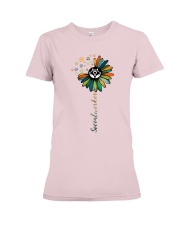 Social Worker Colorful Flower Premium Fit Ladies Tee thumbnail