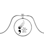 Brighter Day Suicide Prevention Metallic Circle Necklace front