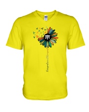 Occupational Therapist Colorful Caduceus V-Neck T-Shirt thumbnail