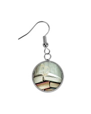 Librarian Love Reading Books Circle Earrings thumbnail