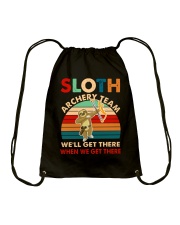 Sloth archery team Drawstring Bag thumbnail