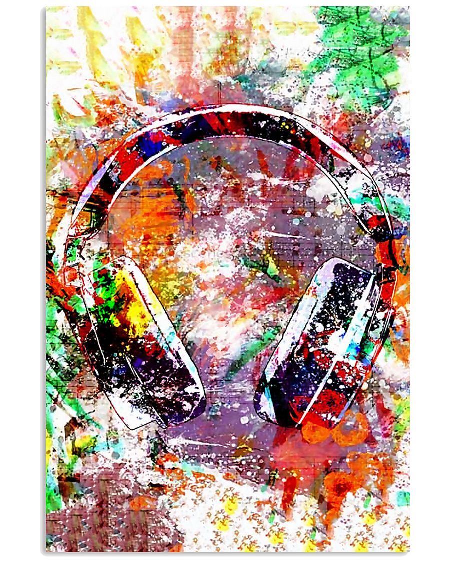 DJ Colorful Headphone 11x17 Poster