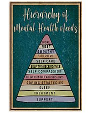 Social Worker Hierarchy Of Mental Health Needs 11x17 Poster front