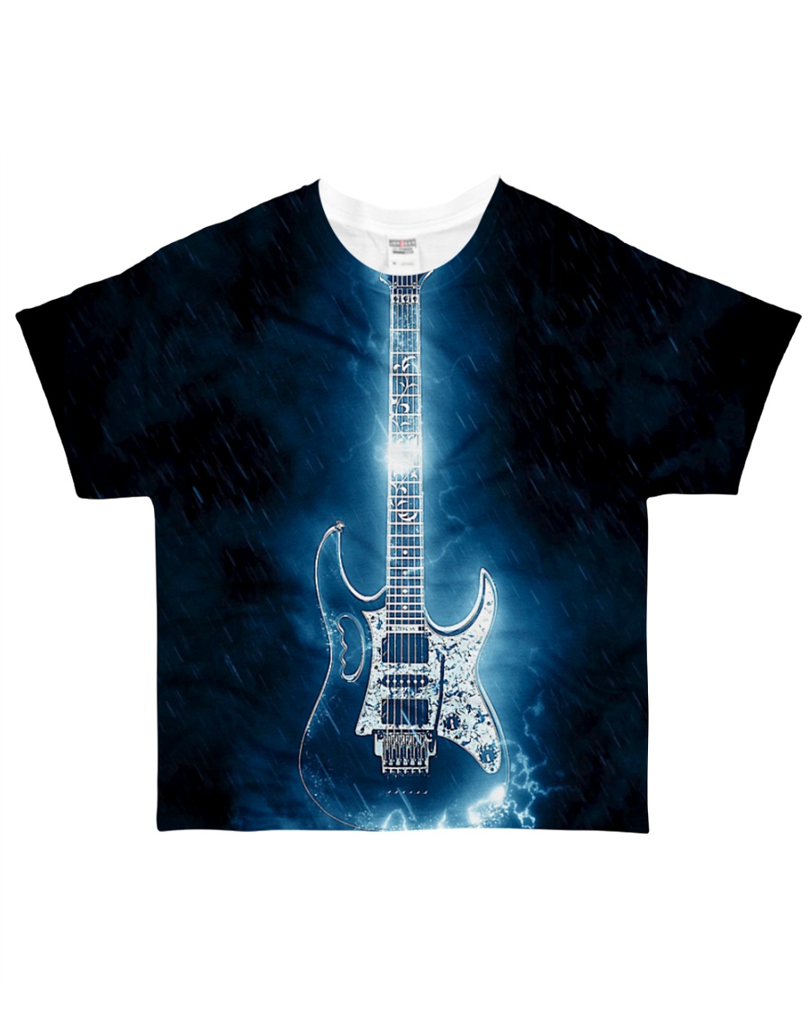 Art Light Blue Guitar All-over T-Shirt