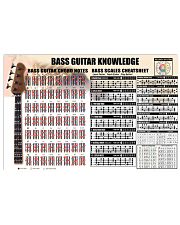 Bass Guitar Knowledge Chords Notes 17x11 Poster front