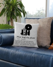 Definition Photographer Square Pillowcase aos-pillow-square-front-lifestyle-02