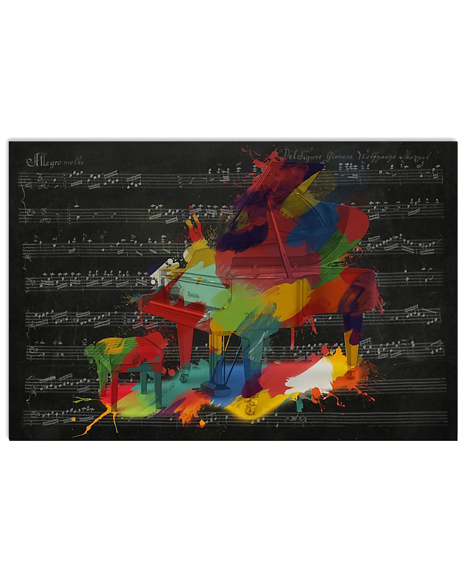 Pianist Piano Colors Art Music Sheet 17x11 Poster