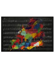 Pianist Piano Colors Art Music Sheet 17x11 Poster front