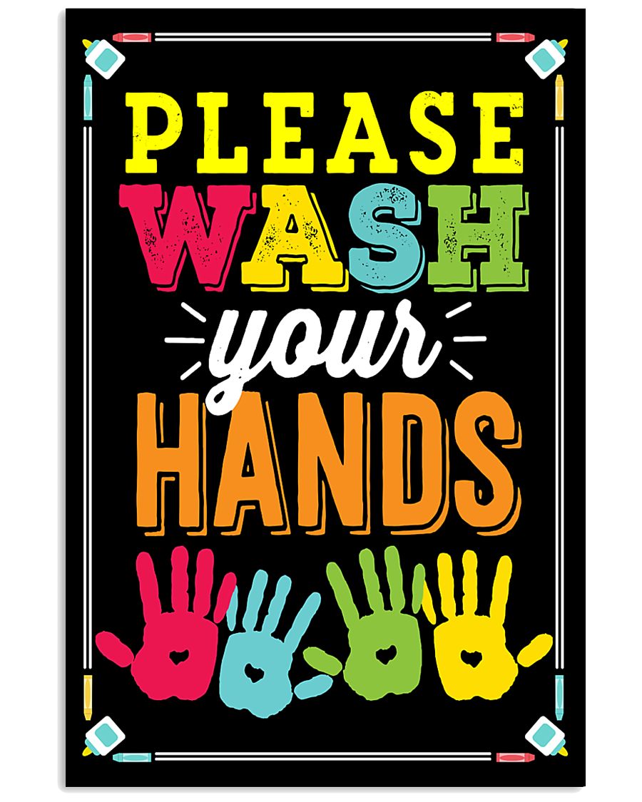Wash Your Hands Teacher 11x17 Poster