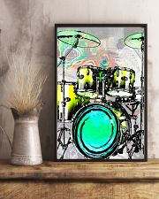 Drummer Green Drum Set 11x17 Poster lifestyle-poster-3