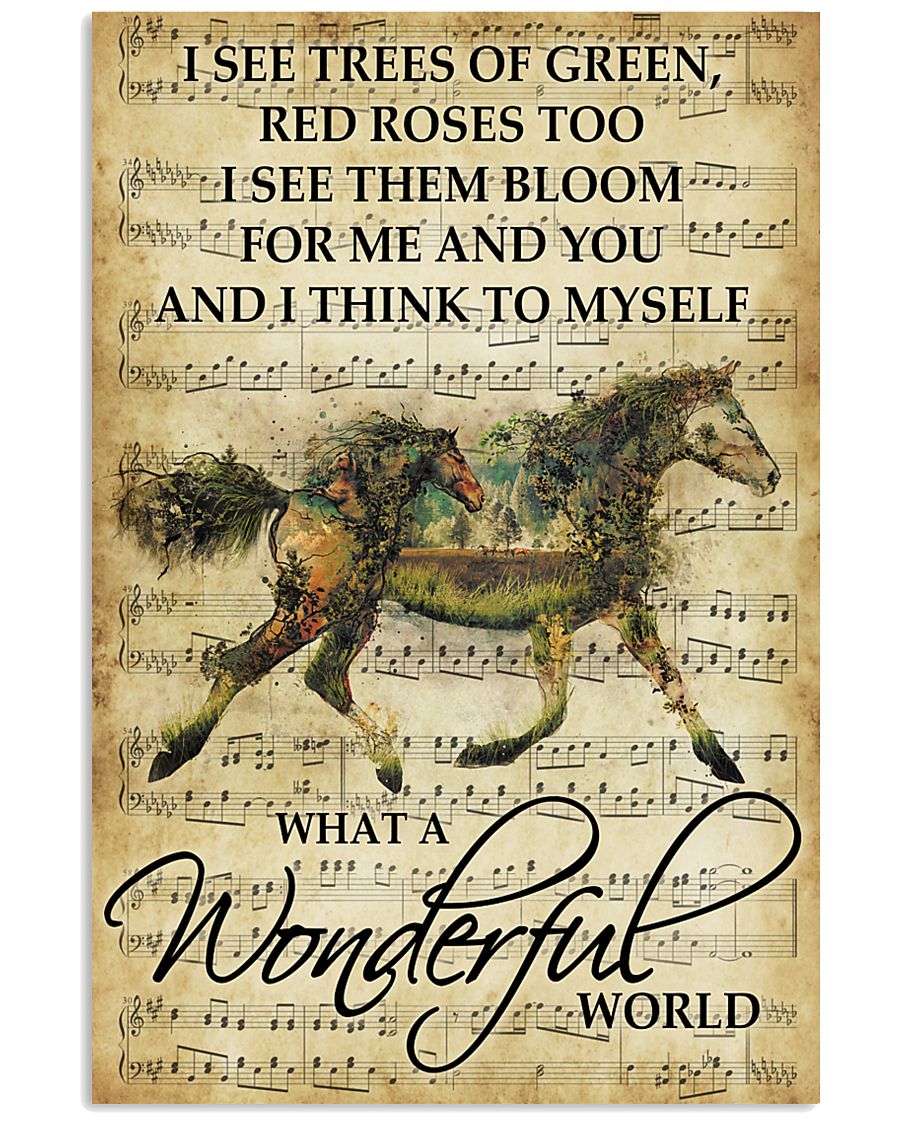 Horse Girl - What a wonderful world 11x17 Poster
