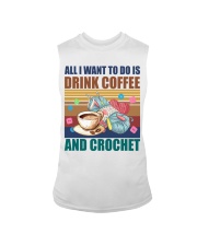 Crochet And Knitting - Drink Coffee And Crochet Sleeveless Tee tile