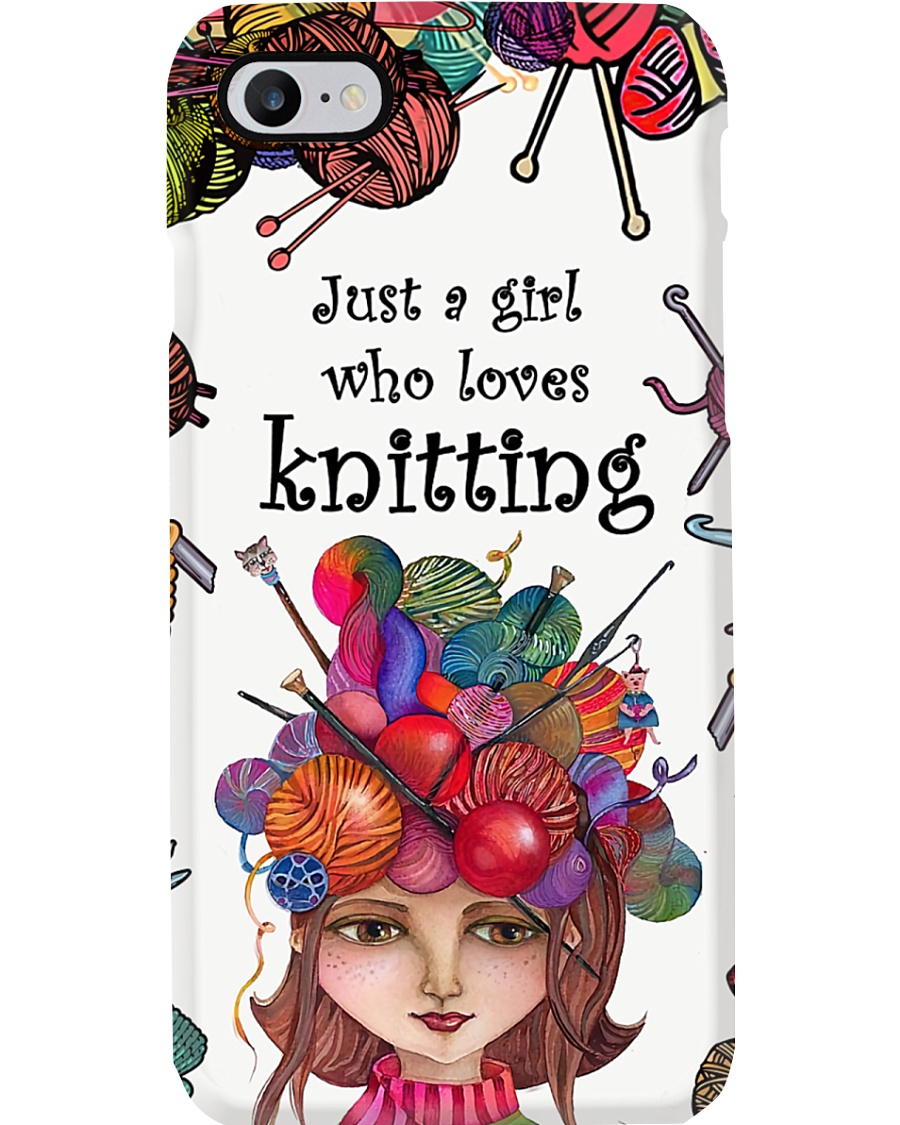 Just A Girl Who Loves Knitting Phone Case