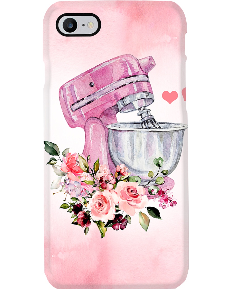 Baking Pink Flowery Electric Mixer Phone Case
