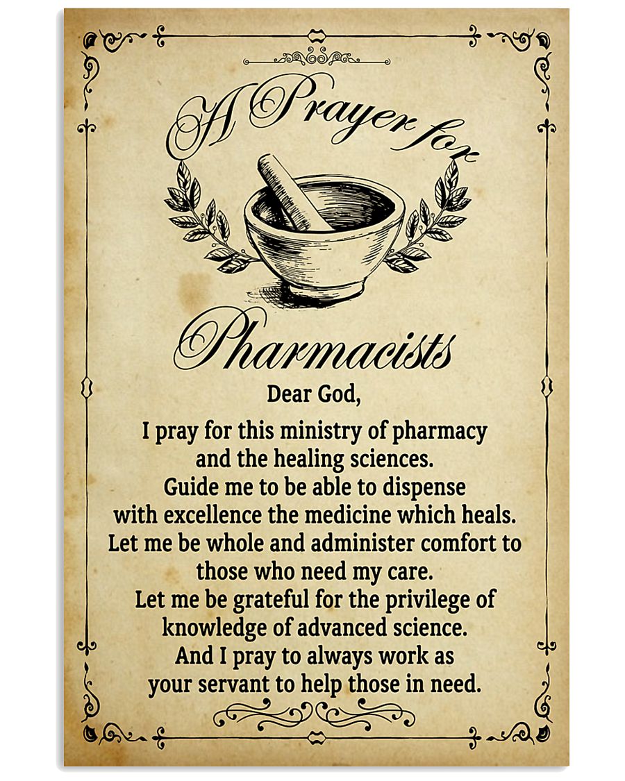 Pharmacist's Prayer 11x17 Poster