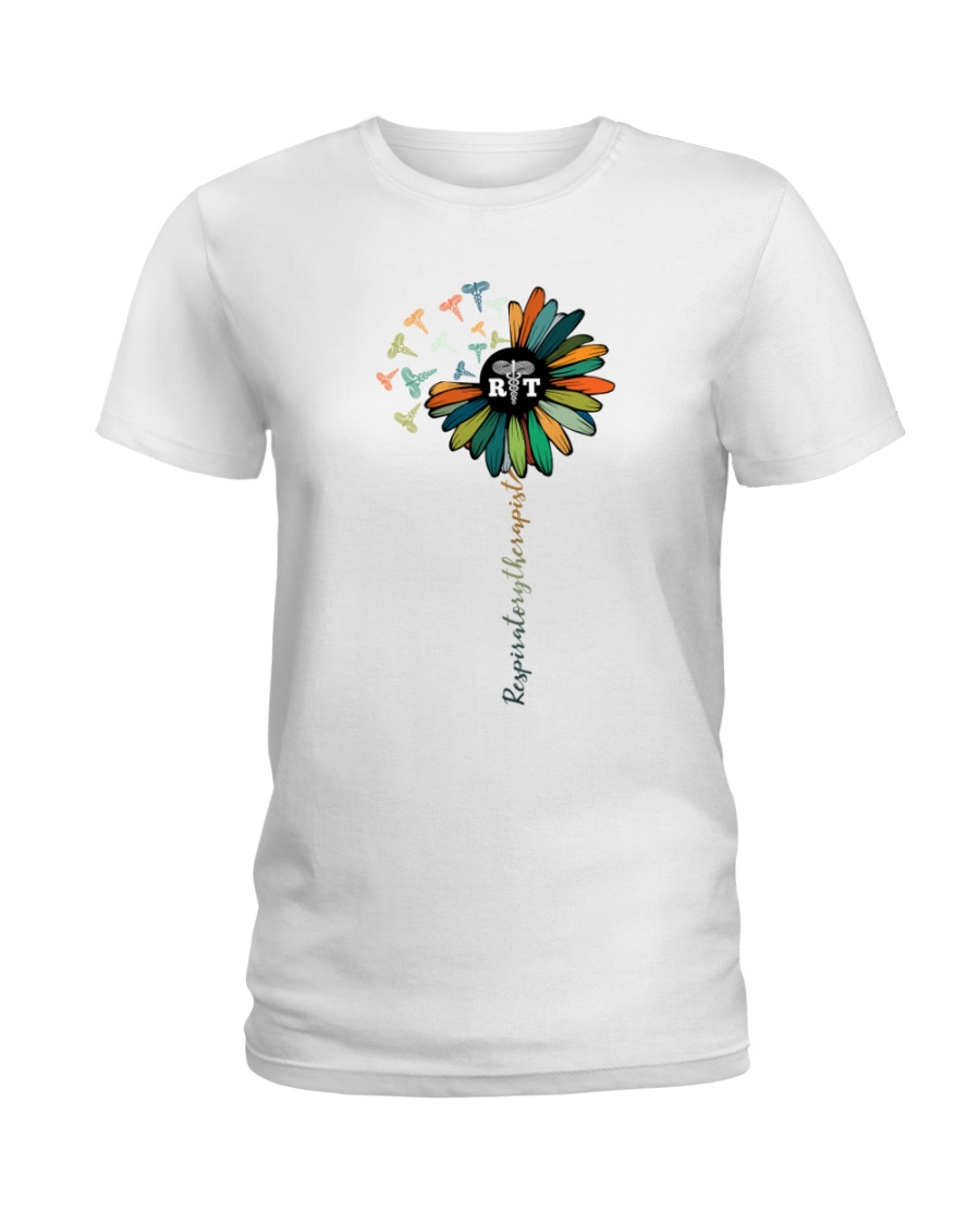 Respiratory Therapist Colorful Caduceus Symbols Ladies T-Shirt