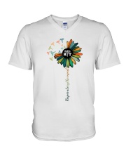 Respiratory Therapist Colorful Caduceus Symbols V-Neck T-Shirt thumbnail