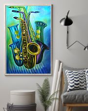 Saxophones Blue Art 11x17 Poster lifestyle-poster-1