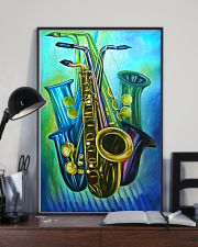 Saxophones Blue Art 11x17 Poster lifestyle-poster-2