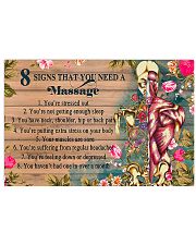 8 signs that you need a massage 17x11 Poster front