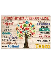 In This Physical Therapy Clinic We Work Together 17x11 Poster front