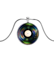 DJ - Vinyl Record Metallic Circle Necklace front