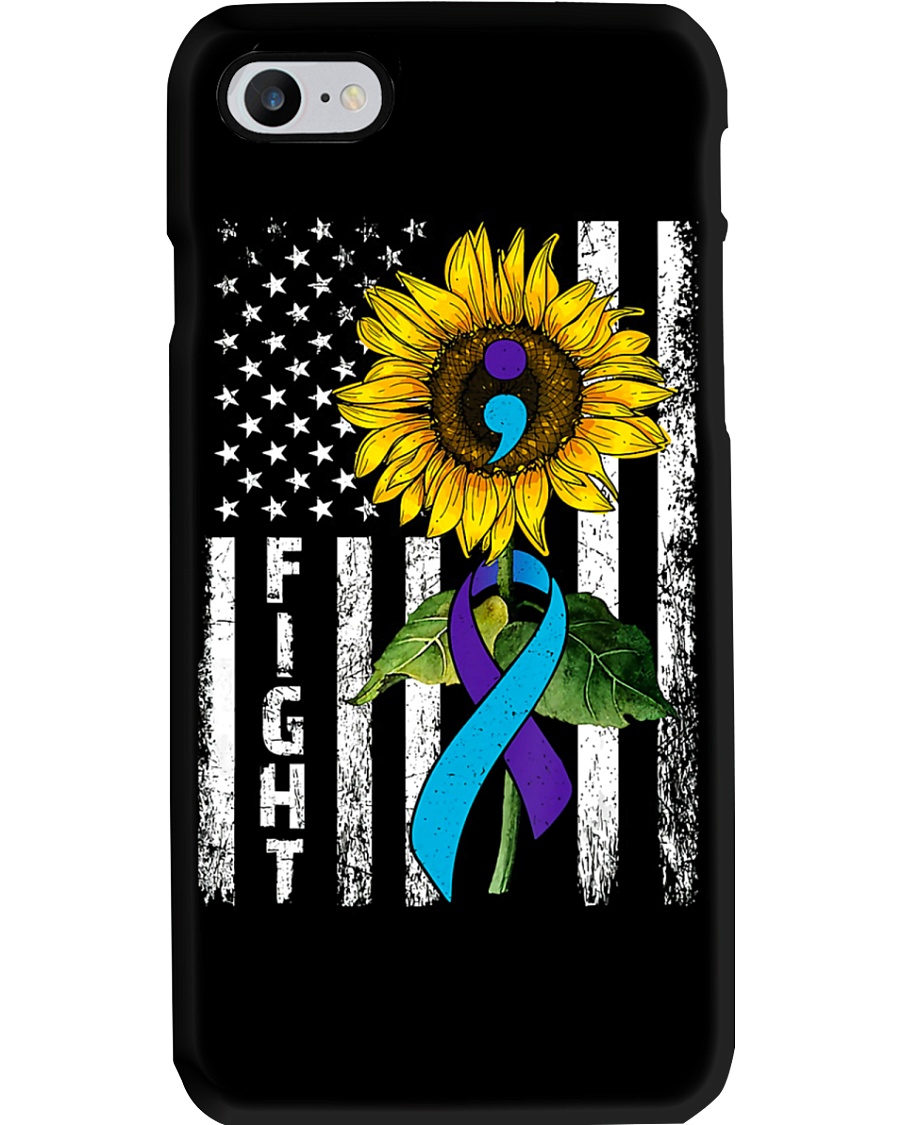 Flag Sunflower Ribbon Suicide Prevention Phone Case