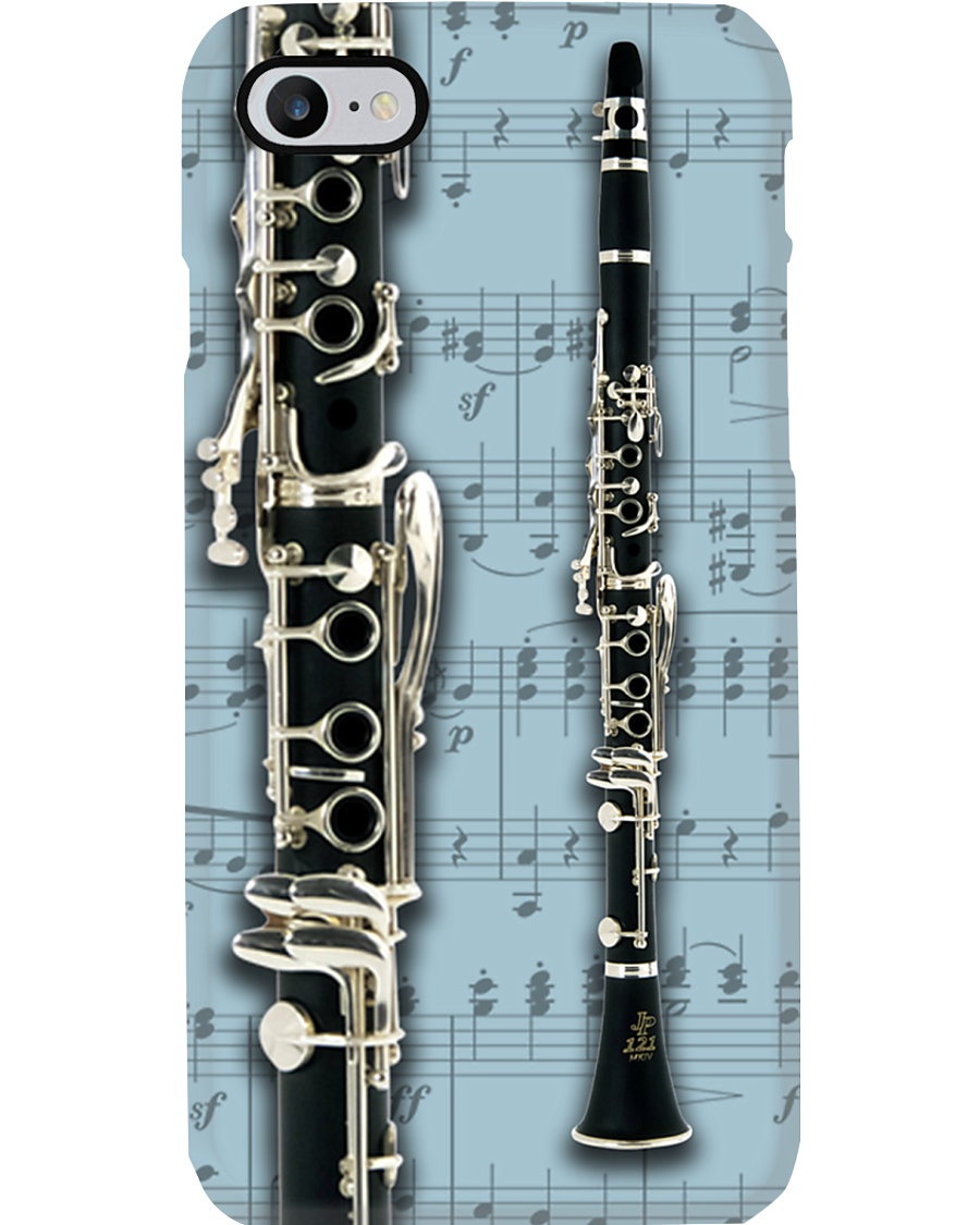 Clarinet Blue Sheet Music Phone Case