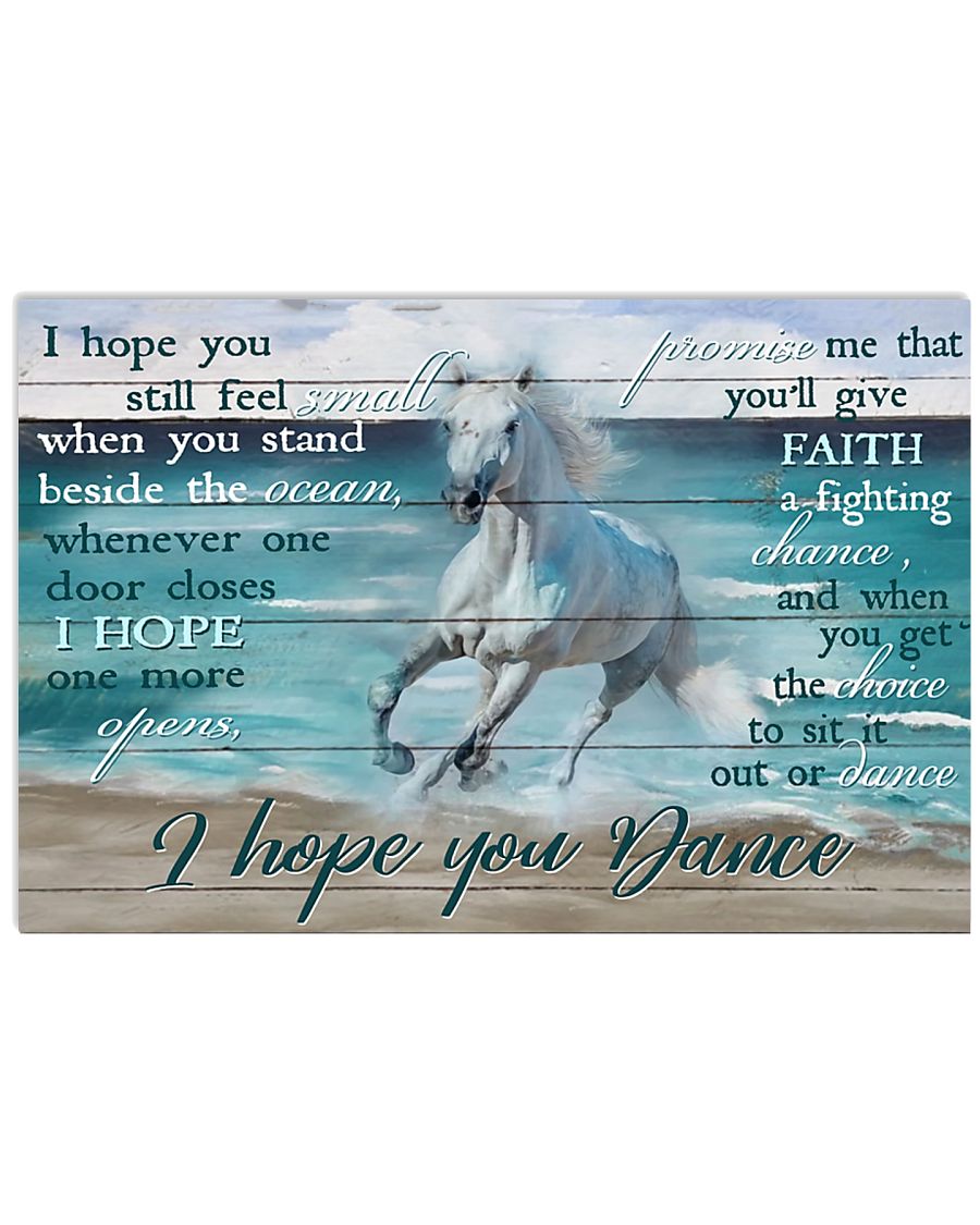 Horse Girl I Hope You Dance 17x11 Poster