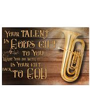 Tuba Your Talent Is God's Gift Poster 17x11 Poster front