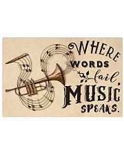 Trumpet where words fail music speaks 17x11 Poster front