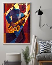 Saxophone Man Art Saxophonist Gift 11x17 Poster lifestyle-poster-1