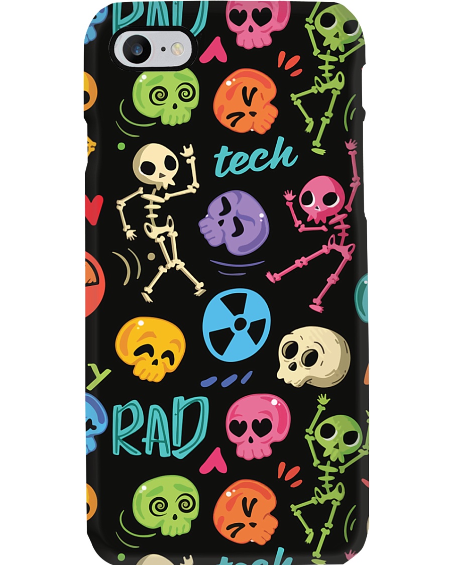 Radiologist Colorful Radiology Skeleton Icons Phone Case