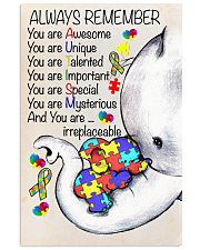 Autism Awareness Always Remember Poster 24x36 Poster front