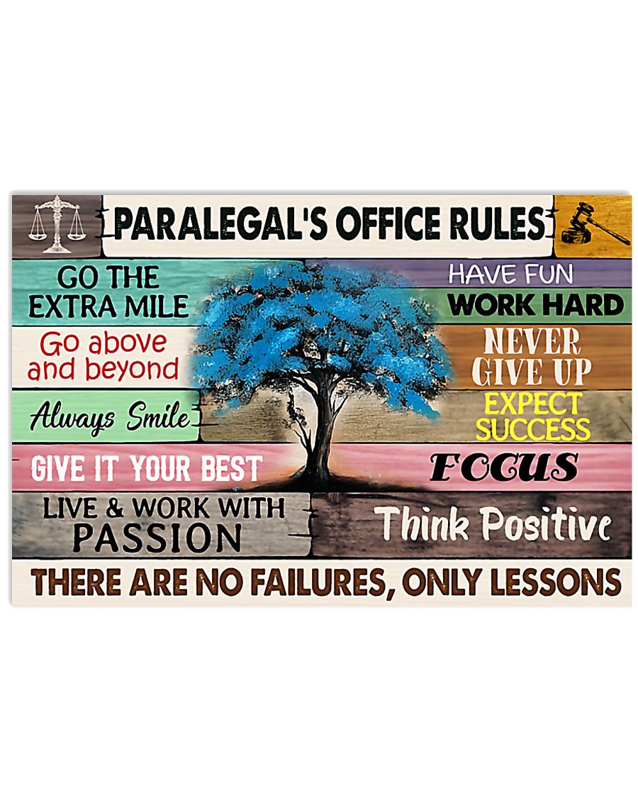 Paralegal's Office Rules 17x11 Poster