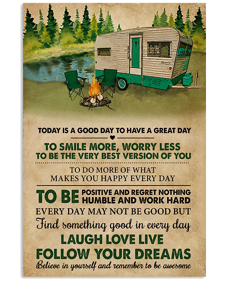 Camping Today Is A Good Day 11x17 Poster