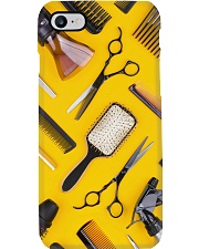 Hairdresser Tools In Yellow Background Phone Case i-phone-7-case