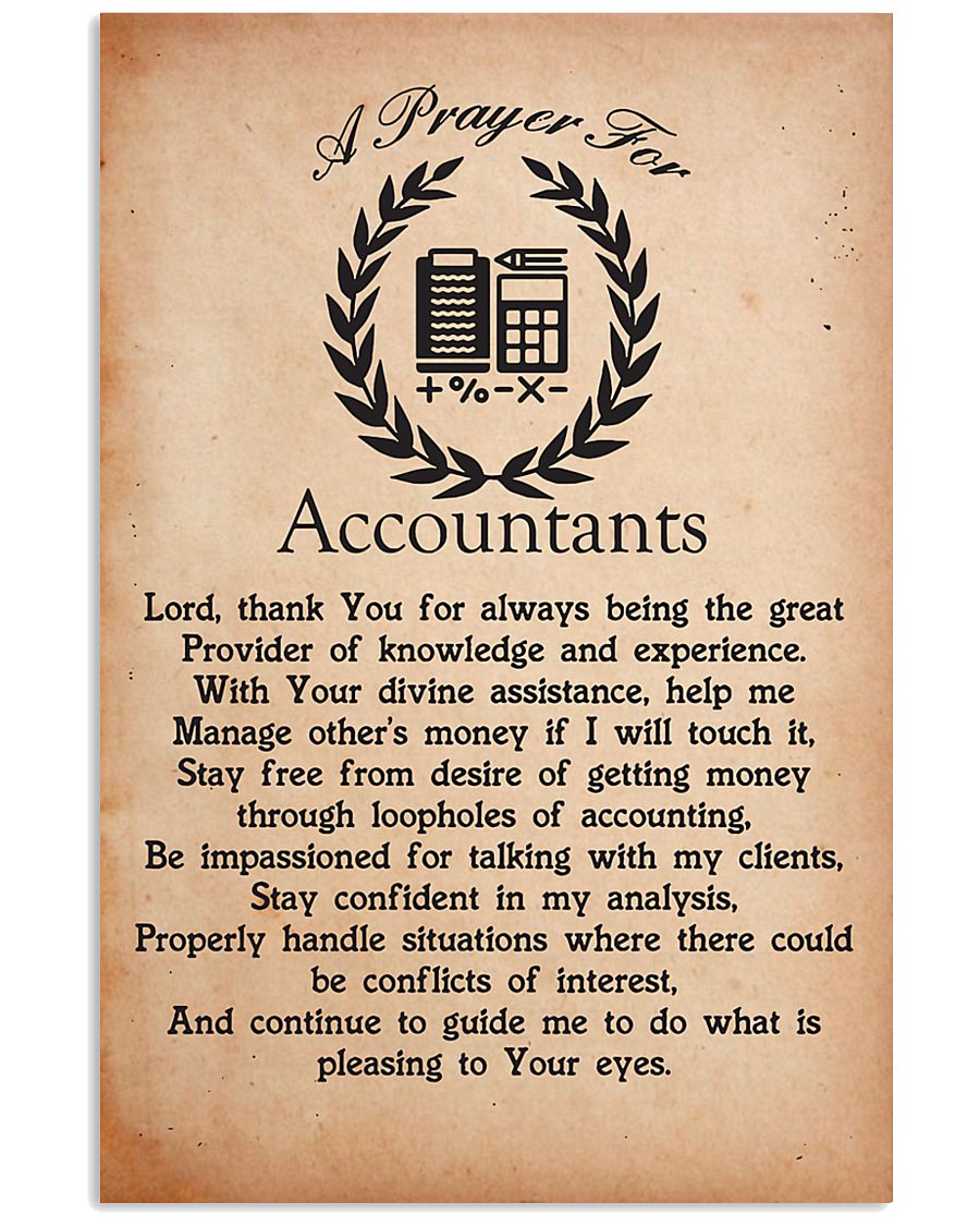 A Prayer for Accountants 11x17 Poster