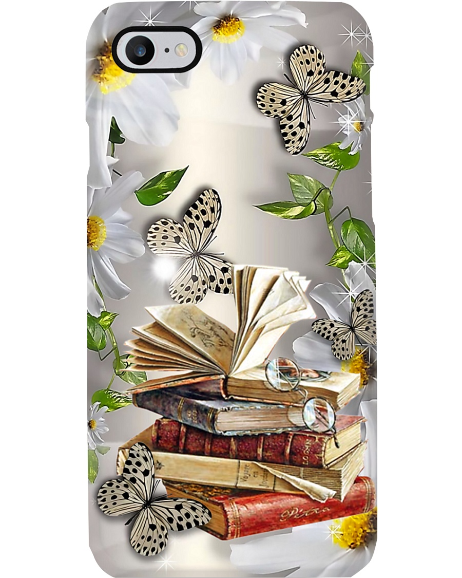 Librarian Books With Daisy And Butterfly Phone Case
