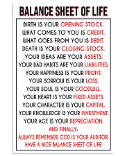 Accountant Balance Sheet of Life poster 24x36 Poster front