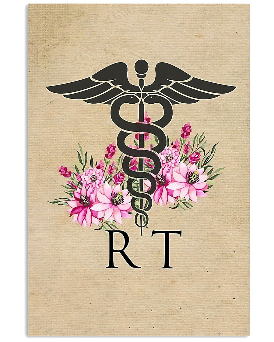 Respiratory Therapist Flowers Caduceus 11x17 Poster